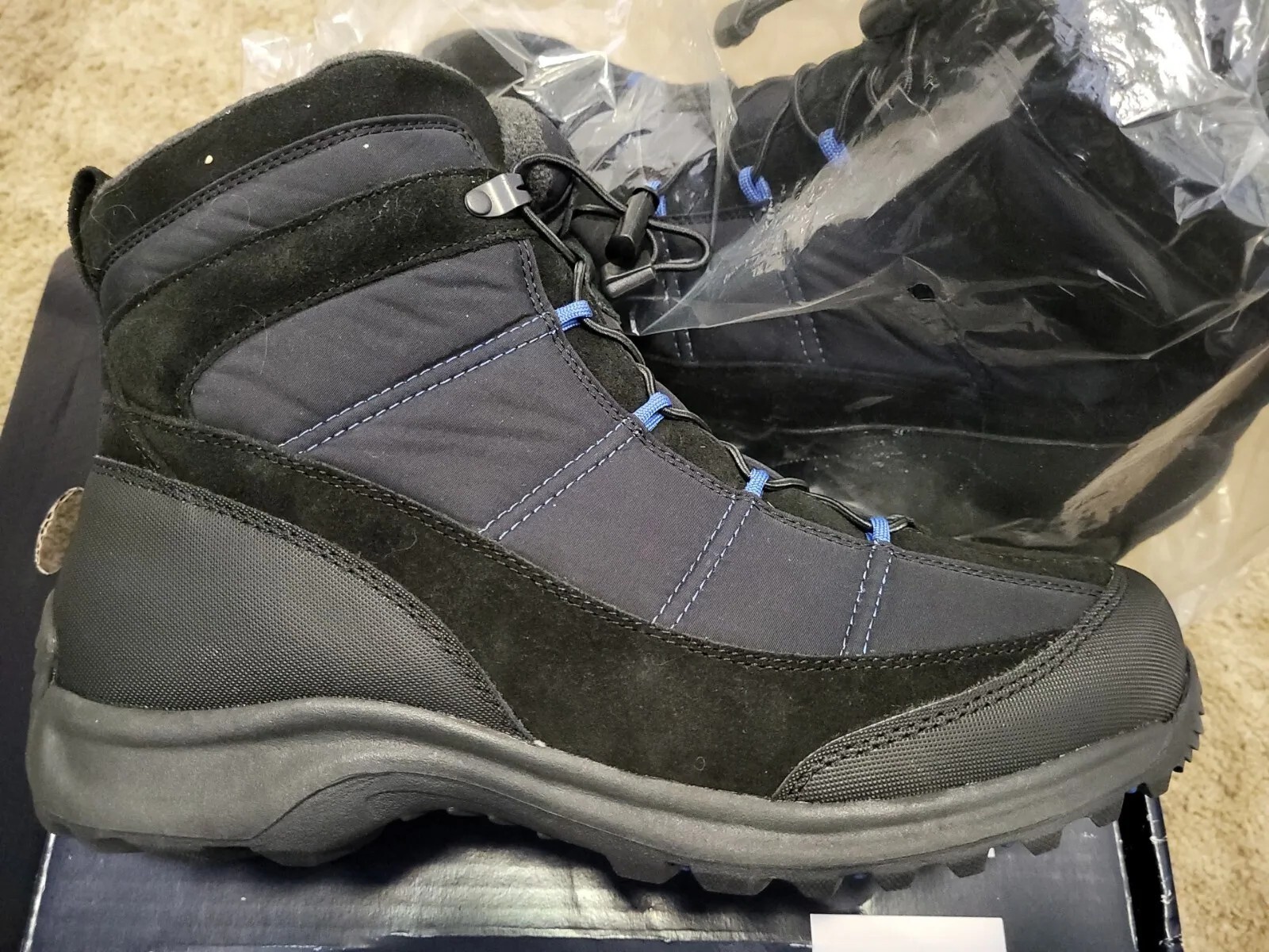 Lands End Men's Lace Up Squall Snow Boots Insulated Size 13 D Black New