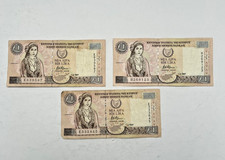 Collection of 3 Bank of Cyprus £1 Pound Notes 1997 Job Lot of Cypriot Currency