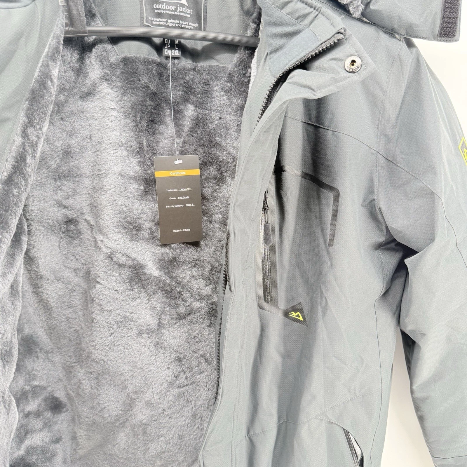 TACVASEN Jacket Mens Medium Winter Fleece Lined Water Resistant Ski Snow Parka - product detail image 13