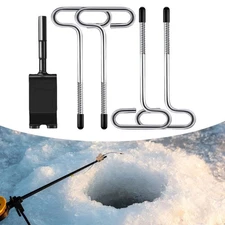Ice Anchor Drill Adapter Kit Gear Supplies with Ice Fishing Shelter Stake Nails