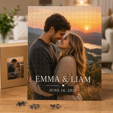 Personalized Couple Photo Puzzle 500 Piece Custom Anniversary Home Gift