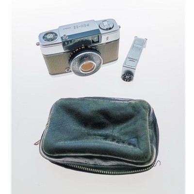 Olympus PEN-EE 35mm Kompaktkamera Festfokus UV-Filter Silber/Grün Zubehör