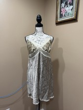 Lace-Trim Satin Slip Babyboll Nightdress Multi-Patterned Secret Treasures L