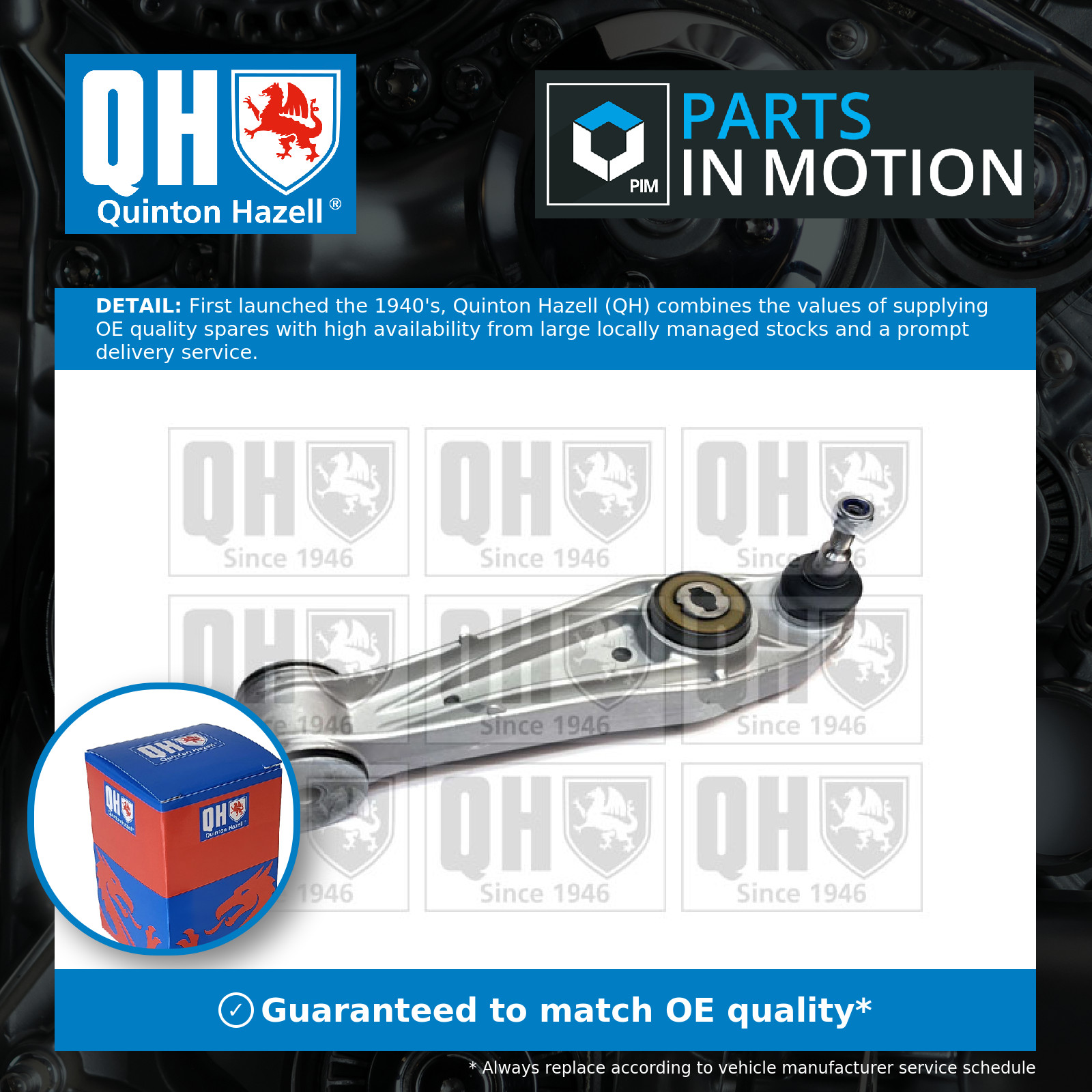 Wishbone / Suspension Arm Front Lower QSA2873S Quinton Hazell Track Control New