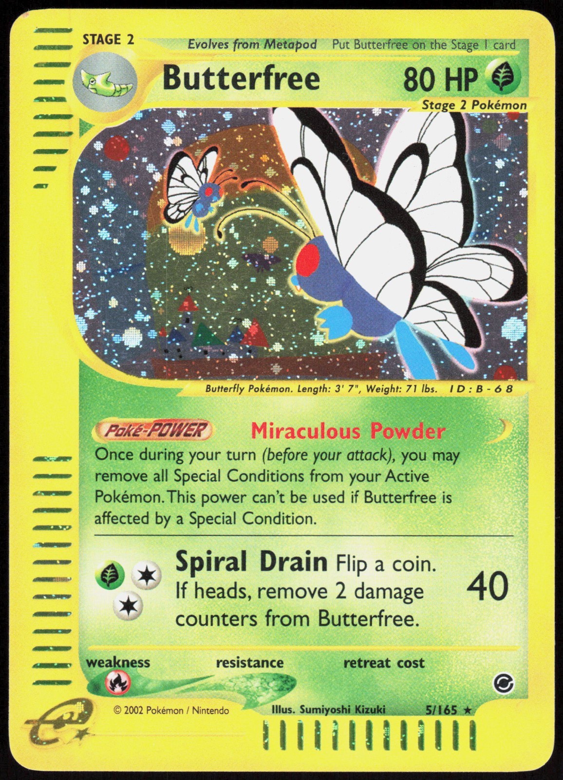 Butterfree - 5/165 - Pokemon Expedition Holo Rare Card NM