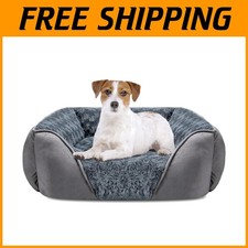 Calming Puppy Bed for Medium Dogs - Anti-Slip Bottom