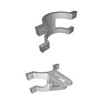 Supporto Morsetto Faro per Kit Bici Elettrica Bafang 39mm Tubo Sterzo E-Bike