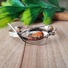 Oyster Copper Turquoise Gemstone 925 Sterling...