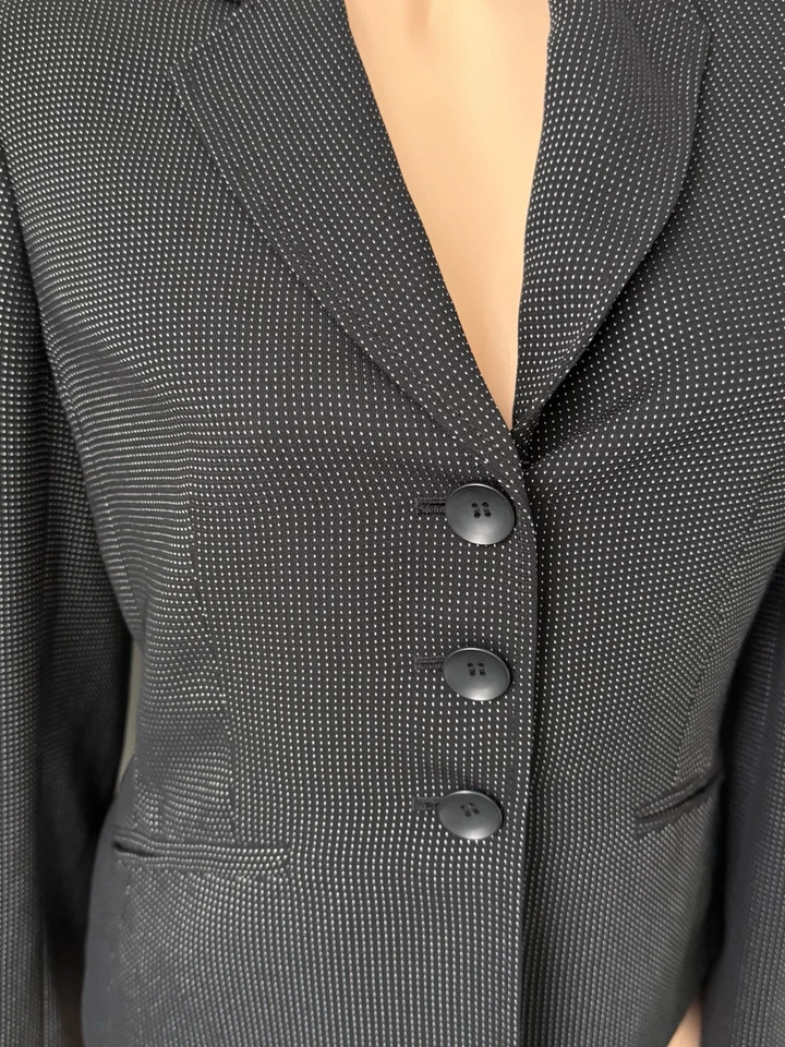 Jones New York Falda Traje Mujer 6/8 Negro Blanco Punto Conjunto de 2 piezas Clásico Talla Mixta Foto 4 de 4