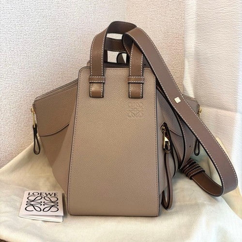 LOEWE Hammock Small Sand Leather 2 Way Shoulder Handbag Authentic