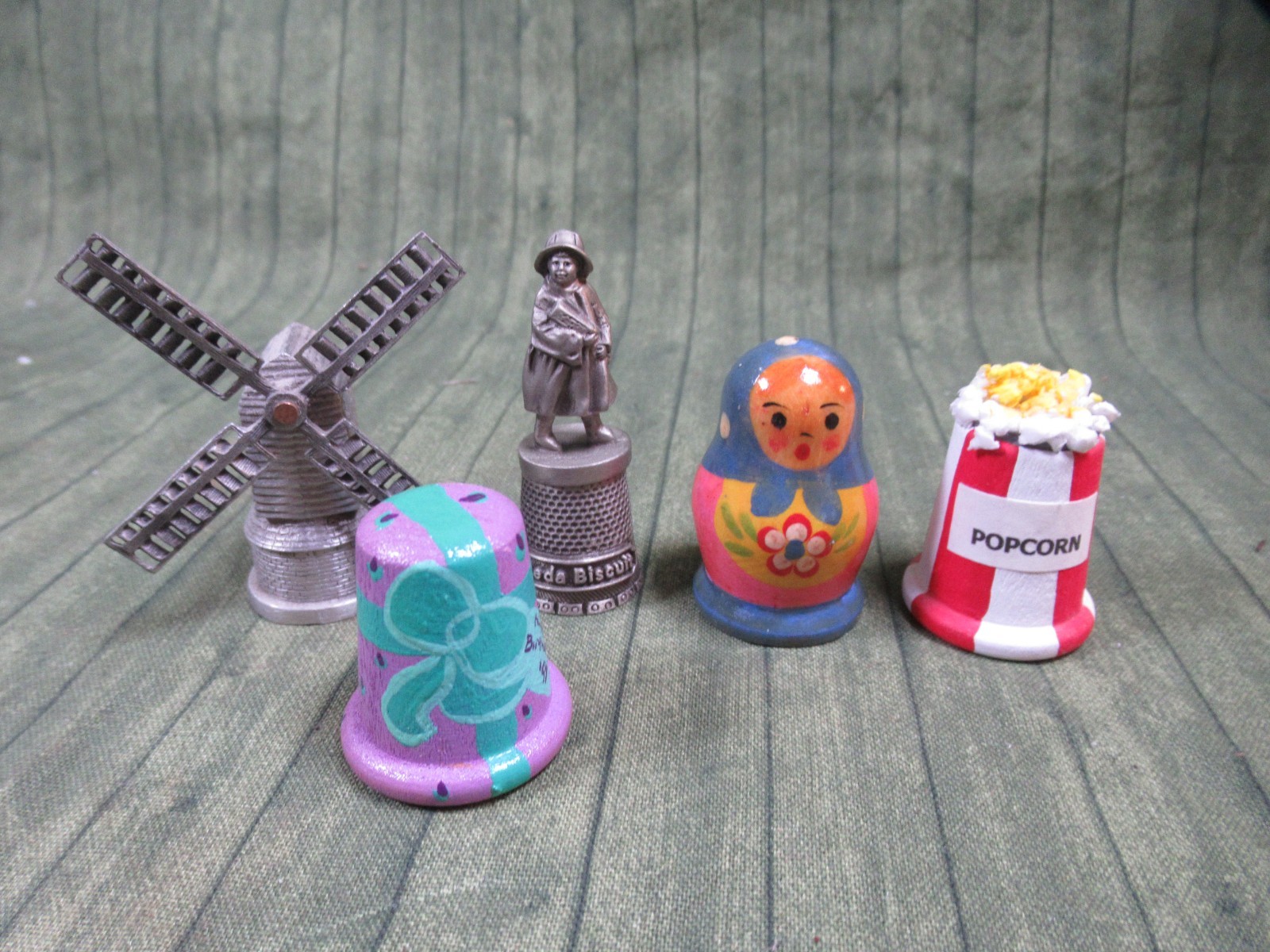 Lot of 50 Vintage Thimbles! Nice Variety!