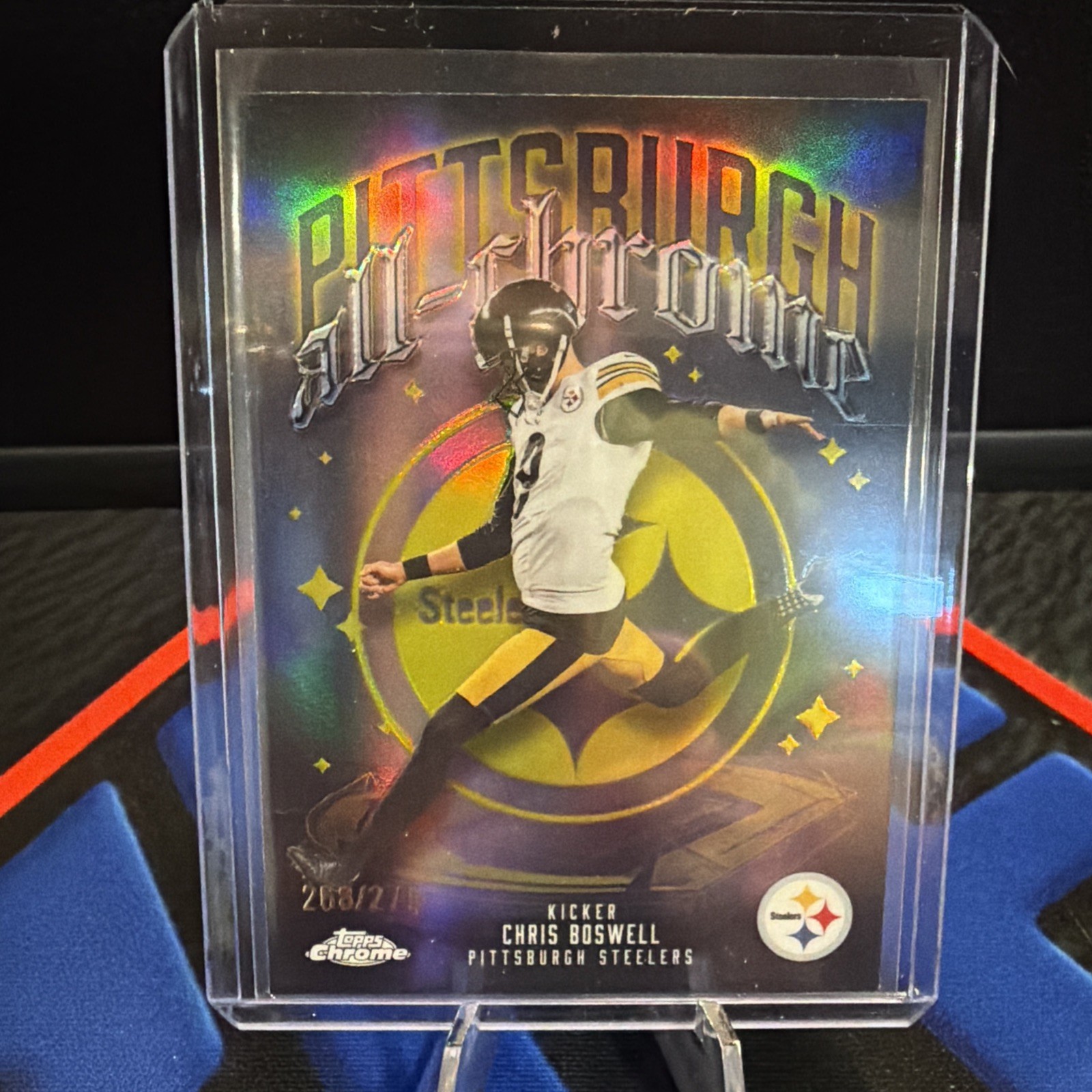 2025 TOPPS CHROME ALL CHROME REFRACTOR ACT25 /275 CHRIS BOSWELL STEELERS