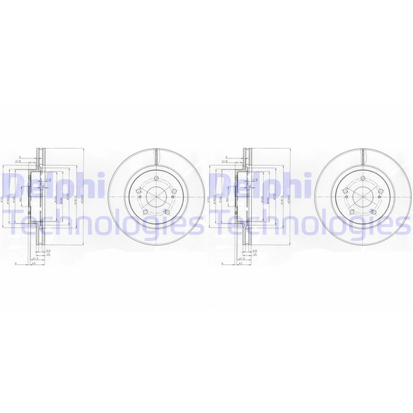2X Delphi Bremsscheiben 295Mm BelÜFtet Vorne Passend FÜR | BG4131-image