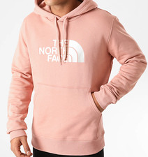 The North Face Men's Half Dome Logo Graphic Sweatshirt Hoodie Size M Peach NEW