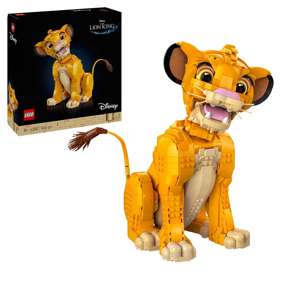 LEGO Disney Classic 43247 Simba, der junge König Löwen Bausatz, Mehrfarbig