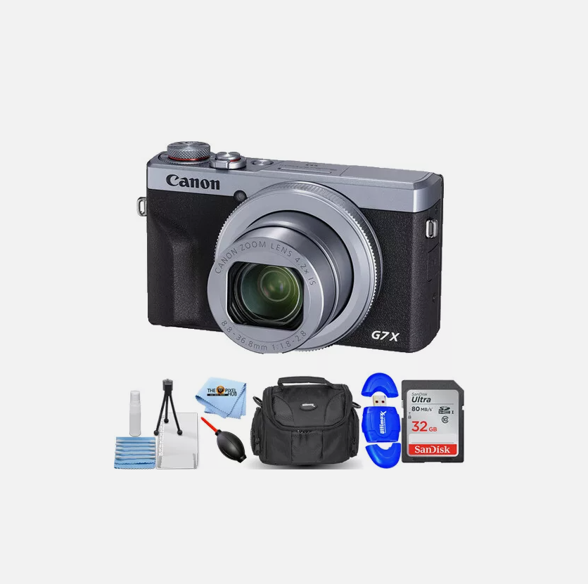 Canon PowerShot G7 X Mark III Digital Camera (Silver) - Essential 32GB Bundle