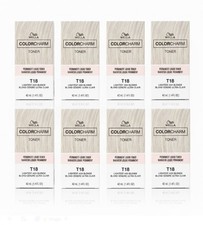  6 Pack Wella ColorCharm Permanent Hair Toner Liquid T18 Lightest Ash Blonde 