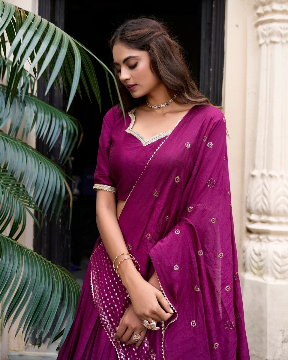 purple and gold indian wedding dress Bollywood New Party Wear Wedding Dress Lengha Choli Indian Lehenga Ethnic  Bridal