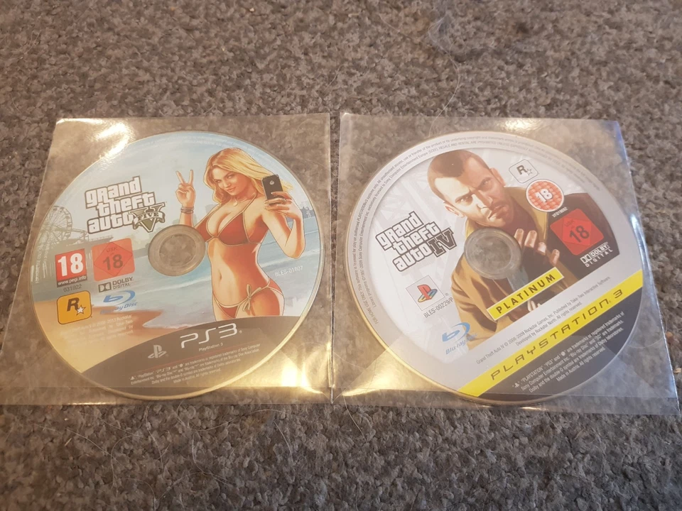 Grand Theft Auto IV and V (GTA 4 and 5) - Sony PlayStation 3 Disc Only, photo 1 of 2