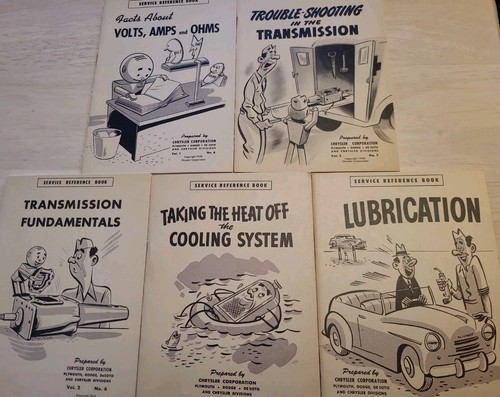 NOS Lot Of 5 Vintage Service Reference Books Chrysler Plymouth Dodge DeSoto48-50