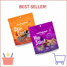 SuchGood Hip and Joint  Skin and Coat Dog Treats - Support Chews for All Breed