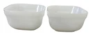 VNTG Fire King Balkan Yogurt Maker Set Of 2 White Milk Glass Dishes 4X4" No Lids