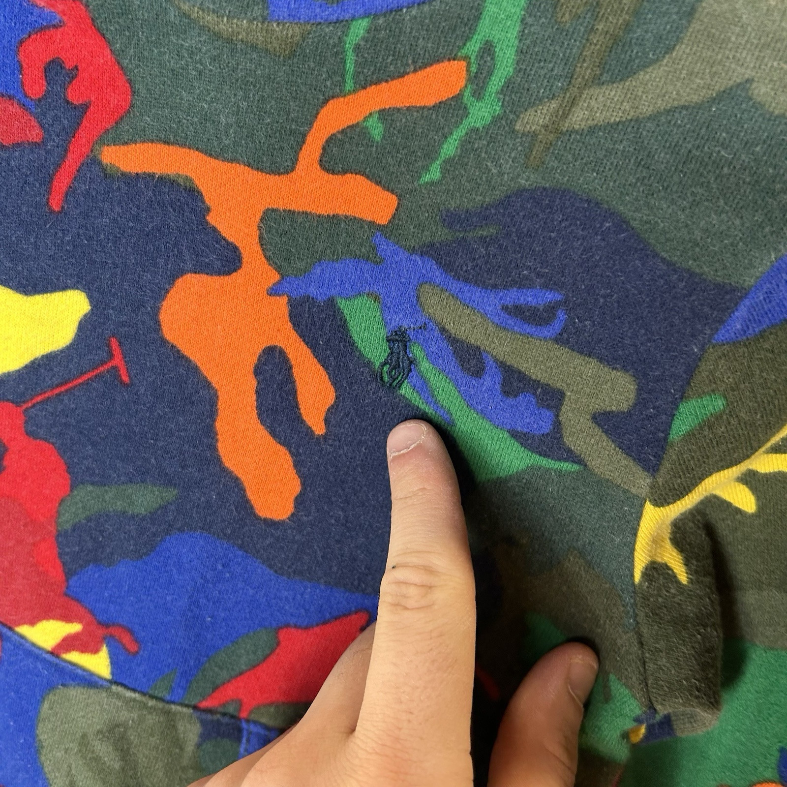 Polo Ralph Lauren Pony grafica mimetica felpa con cappuccio Spectre mimetica colorata taglia 5