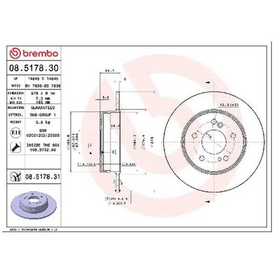 2x Bremsscheibe hinten für Chrysler Crossfire id95478