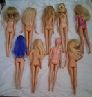 Lot Of 9 Used Barbie Dolls Nude — photo 2