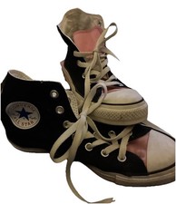 Vintage Women  s Converse Chuck Taylor All Stars Black And Pink Size 7 1/2
