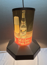 Rare Vintage Miller High Life Hanging Light W/ceiling Mount - 9' Cord