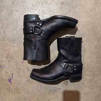 Vintage Frye Harness Engineer Biker Boots Made In USA Size 12M