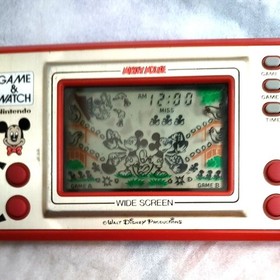 NINTENDO Game & Watch Mickey Mouse MC-25 Wide Screen Red Tested Japan #524