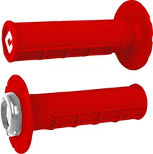 ODI Half-Waffle ATV V2.1 Lock-On Grips Red