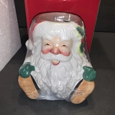 Fitz and Floyd Candy Lane Santa CandleCup New in Box