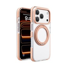 For iPhone 17 Pro Max 16 15 14 Magnetic Ring Stand Clear Back Shockproof Case