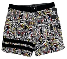 Men's HURLEY Phantom Board Shorts 32 All Over Print NEW Beach Swim Wear NICE