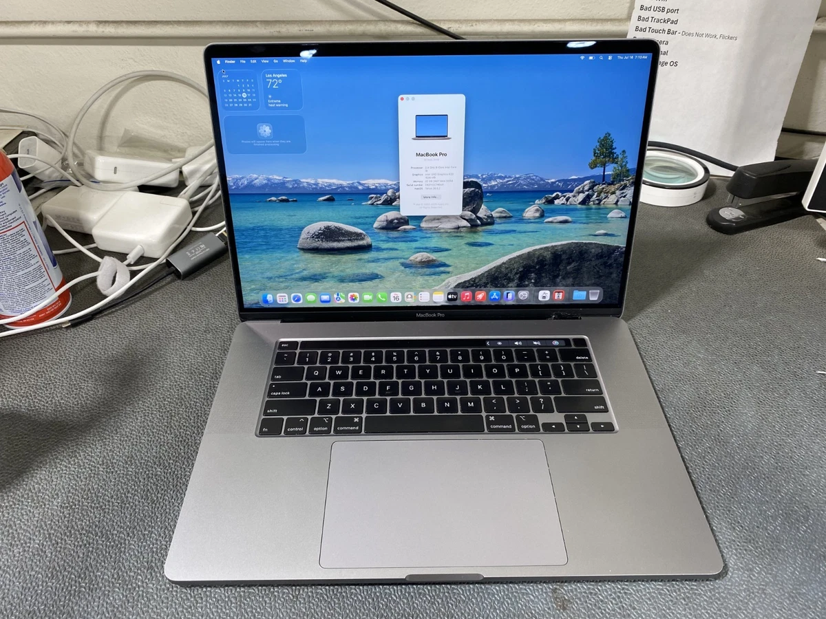 2019 MacBook Pro 16インチ シルバー　ロシア語　動作OK Apple MacBook Pro 16-16.9 in Screen for sale | eBay