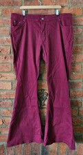 Mens Retro Disco Flared Trousers Vintage Solid Color Spandex & Cotton 5XL