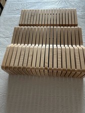 Wood In-Drawer Knife Organizer 24 Slots Maple Tone Beige Knife Holder