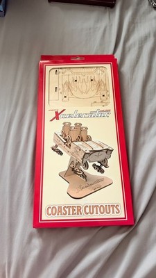 Knott's Berry Farm Xcelerator Untersetzer Ausschnitt 3D Holzmodell Untersetzerdynamix