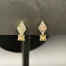 Ladies 18ct Yellow Gold Natural Diamond Earri...