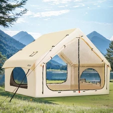 2025 All-Season Panoramic PVC Doors Inflatable Camping Tent for Winter, Large...