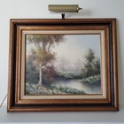 Tedeschi 1923-2018 Landscape Oil Painting Italian Artist Framed Signed w COA