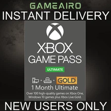 Xbox Game Pass Ultimate 1 Month Live Gold Membership - NEW USERS ONLY
