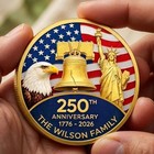 Custom USA 250th Anniversary Coin Personalized American Commemorative 250th