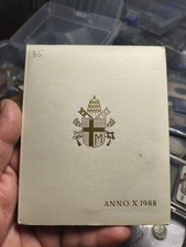 SERIE DIVISIONALE LIRE VATICANO 1988 CON 6 MONETE No ARGENTO Giovanni Paolo Il 