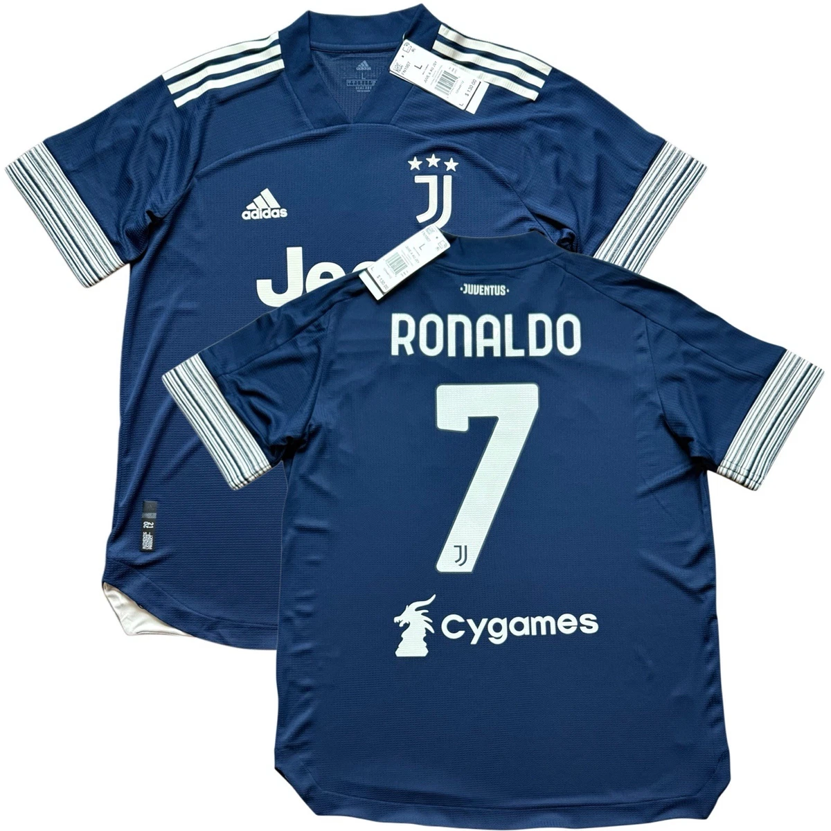 2020/21 Juventus Authentic Away Jersey #7 Ronaldo Large adidas