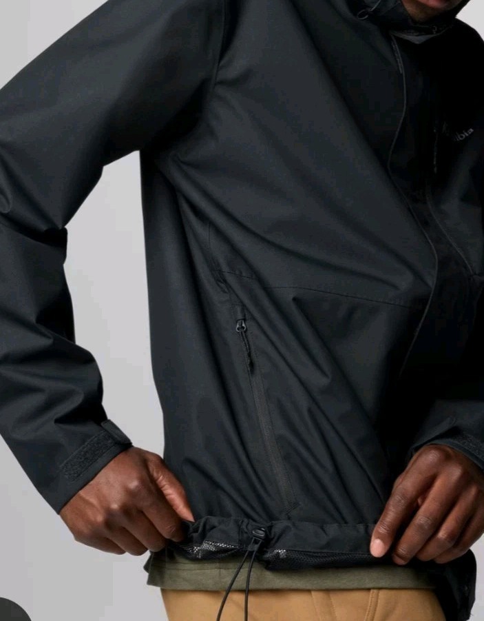 Mens Columbia  Hikebound Premium Omni Tech Rain Jacket Black Sz XL TALL XLT thumbnail 5