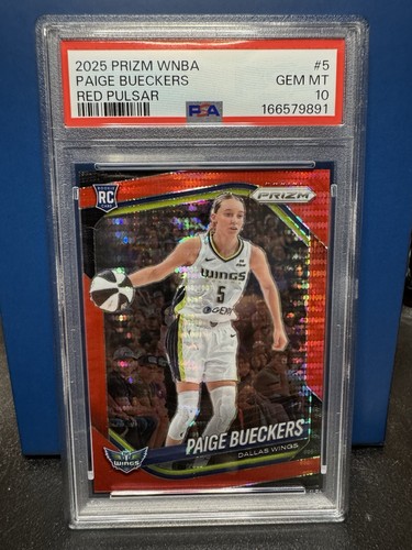 2025 Panini Prizm WNBA Paige Bueckers RC Red Pulsar PSA 10